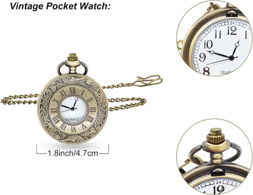 Vista 5 de OSEMIOKA Conjunto de accesorios de disfraz de los años 20 para hombre, disfraz de gángster de Gatsby para hombres, disfraces rugientes de los años