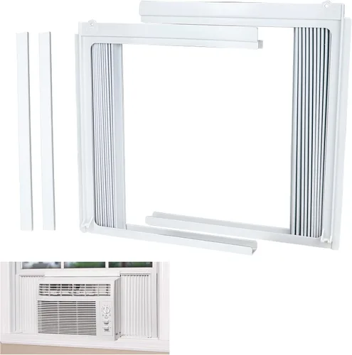 Vista 11 de LBG Products Juego de panel lateral y marco de aire acondicionado de ventana, kit de relleno de acordeón de CA, se adapta a la mayoría