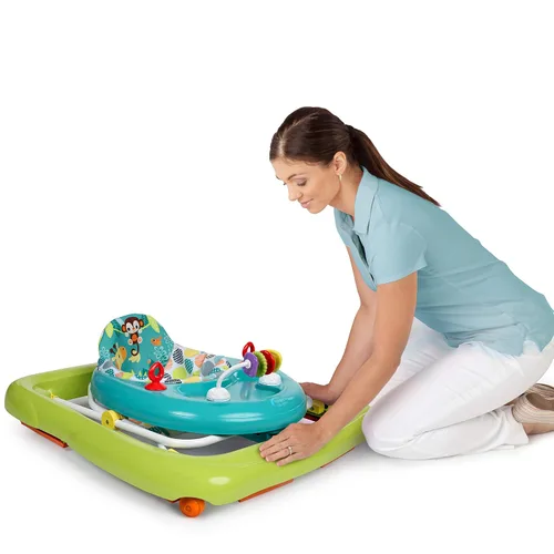 Vista 6 de [Usado] Bright Starts - Caminante Giggling Safari con estructura de plegado fácil para almacenamiento, para bebés a partir de 6 meses