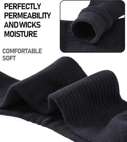 Vista 5 de FNOVCO Calcetines de compresión atléticos gruesos acolchados para mujer, 5 pares