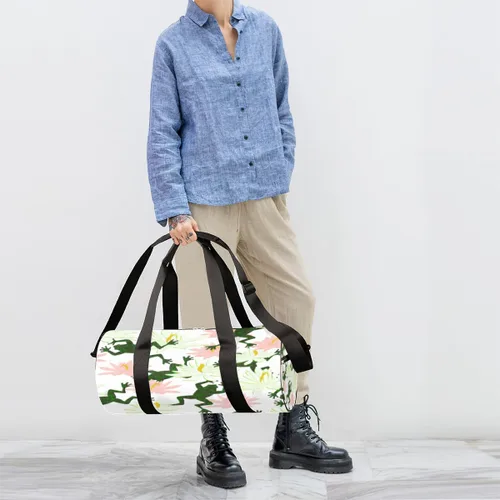 Vista 4 de Bolsa de lona de rana rebotadora con correa de hombro desmontable, bolsa deportiva para gimnasio, bolsa deportiva para estudiantes, 17.6 x 9 x 9