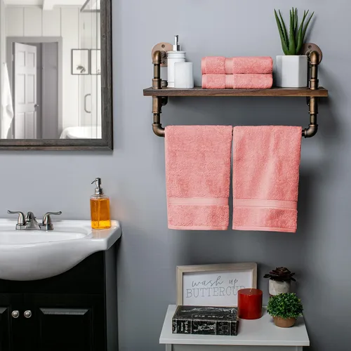 Vista 44 de BNM Toallas de Algodón Egipcio de Peso Pesado, Ideales para Baño, Ducha, Spa, Hotel, 800 GSM, Toallas Faciales/de Aseo, Toallas de Mano, Toallas