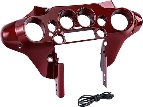 Vista 12 de Green-L Cubierta pintada del velocímetro de carenado interior para Harley Touring Street Electra Glide 1996-2013 (resplandor rojo Ember)