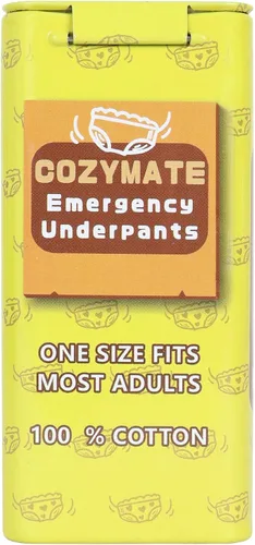Vista 2 de Ropa interior de emergencia, regalos de broma, ropa interior instantánea para viajes en un recipiente de lata compacto, gran divertido y útil