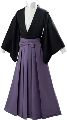 Vista 3 de Yugi Tsukasa - Disfraz de cosplay para hombre, uniforme de Hanako kun, conjunto completo de kimono japonés