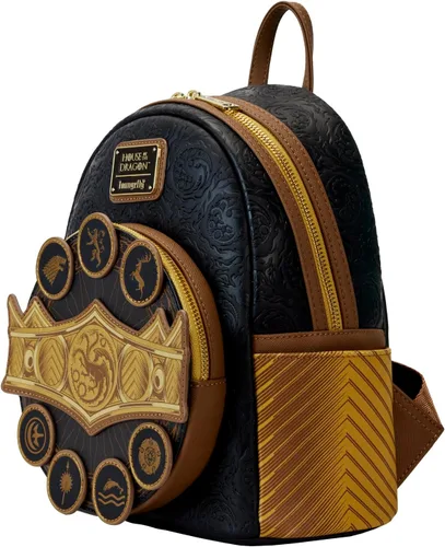 Vista 2 de Loungefly Mini-mochila House of The Dragon Crown, exclusiva de Tienda