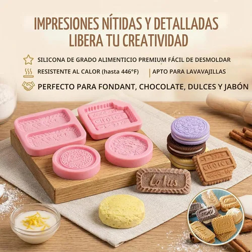 Vista 2 de 4 moldes de silicona para galletas, moldes de chocolate y dulces F-24