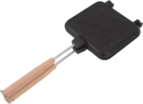 Vista 6 de JTLB Sartén para sándwich, doble cara a prueba de palillos con mango desmontable para bistec, pan, huevo