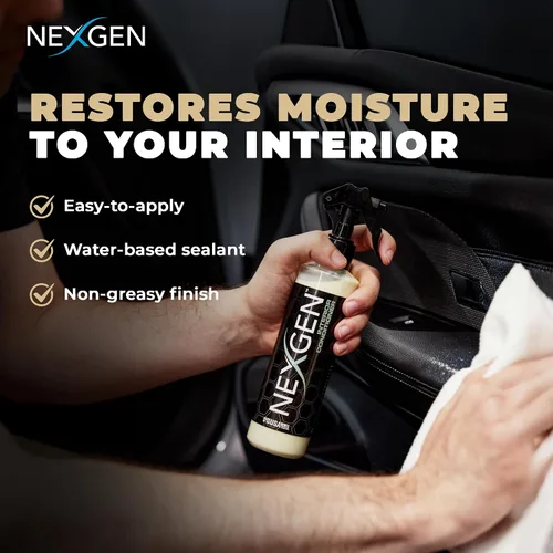 Vista 3 de Nexgen Acondicionador interior (galón) – Fórmula no grasosa, de bloqueo UV, aroma de cuero fresco, detalles de automóvil sobre la marcha