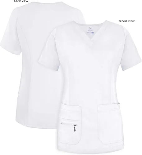 Vista 5 de Adar Pro - Ropa quirúrgica para mujer, con cuello en V elevado