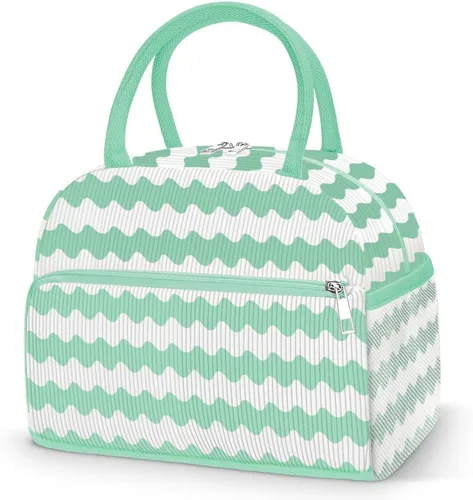 Vista 16 de Coobiiya Lonchera térmica de 12 litros para mujeres y hombres, lonchera de pana reutilizable, lonchera de gran capacidad con forro resistente a fugas