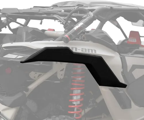 Vista 16 de A & UTV PRO Deflector de guardabarros izquierdo para Can-Am Maverick X3 Max Turbo R Xds 2017-2024 2025, extensiones combinadas para guardabarros