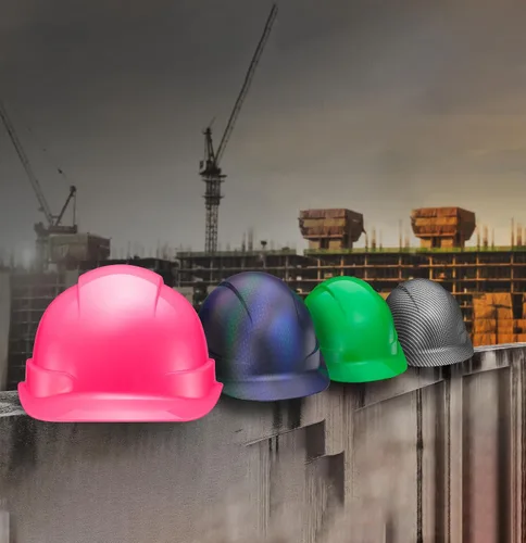 Vista 6 de Casco duro OSHA de color sólido sin ventilación estilo gorra con suspensión de 6 puntos