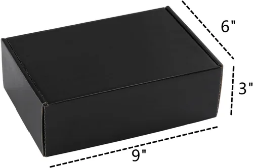 Vista 2 de Dicunoy Paquete de 30 cajas de cartón, cajas de envío pequeñas de 9 x 6 x 3 pulgadas, caja de cartón corrugado negro para enviar por correo, cajas