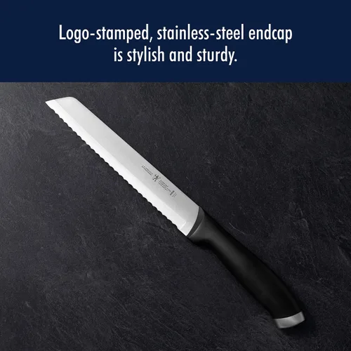 Vista 7 de HENCKELS Silvercap - Juego de cuchillos de cocina de 3 piezas, cuchillo de chef, cuchillo de pelar, cuchillo utilitario, diseño alemán informado por