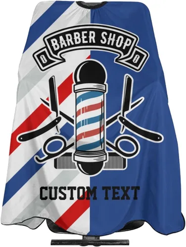 Vista 21 de Capa de barbero impermeable personalizada, Capa de peluquero personalizada, Añade tu texto, Capa de salón personalizada para hombres, Capa de corte