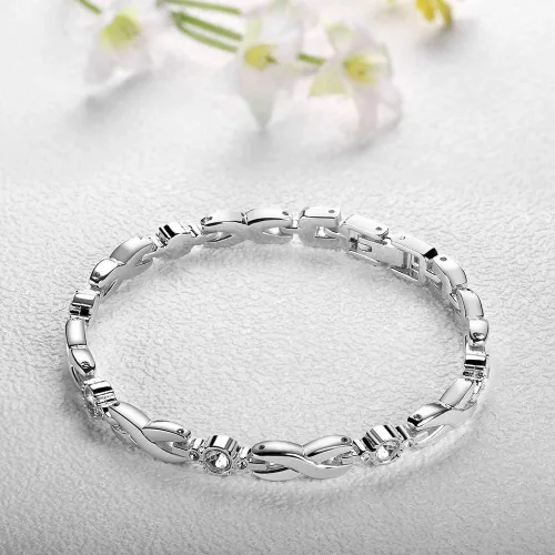 Vista 7 de Weicam Elegante pulsera de cuatro piezas para mujeres y niñas, reloj de pulsera analógico de cuarzo