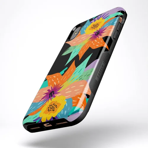 Vista 47 de Casely Funda para iPhone Xs Max Funda con estampado de festival (solo buenas vibraciones)