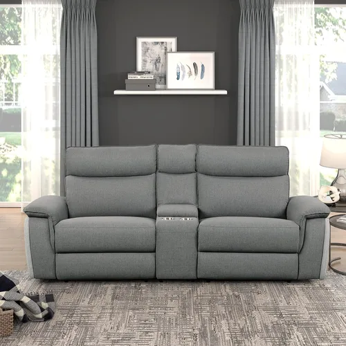 Vista 20 de Lexicon Raelynn Power - Sofá reclinable doble, color marrón oscuro