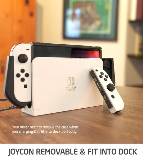 Vista 2 de Mumba Funda acoplable para Nintendo Switch OLED 2021 serie Blade TPU Grip funda protectora accesorios compatibles con Nintendo Switch OLED de 7