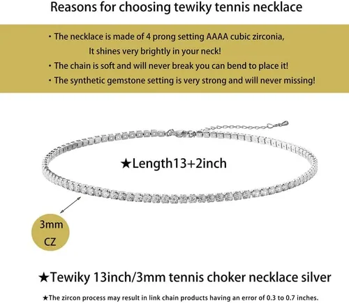 Vista 3 de Tewiky Collares en Capas para Mujeres Sin Deslustre - Grueso Chapado en Oro 14k Espina de PescadoSerpienteCuerdaCajaCadena de Eslabones Cubanos
