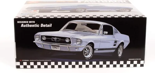 Vista 4 de Kit de Modelo AMT Round 2 Ford Mustang GT Fastback 1967, a escala 1:25, cromado (AMT1241)