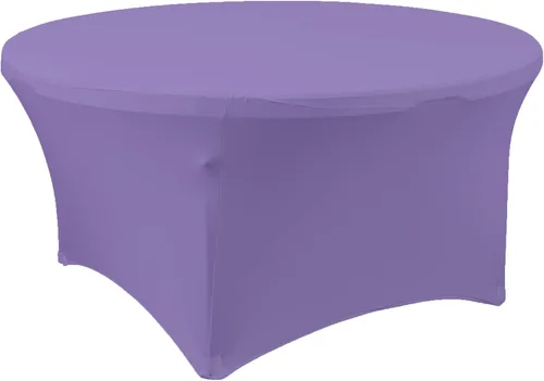 Vista 7 de Simply Elegant Mantel redondo ajustable de elastano Mantel para mesa de banquete, mantel de poliéster y elastano, para cumpleaños, quinceañera