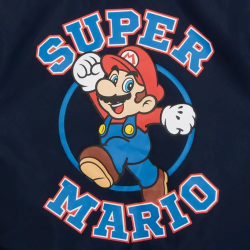 Vista 4 de Nintendo Super Mario Bros - Chaqueta de bombardero para niños, chaqueta universitaria con cremallera para niños y niños pequeños