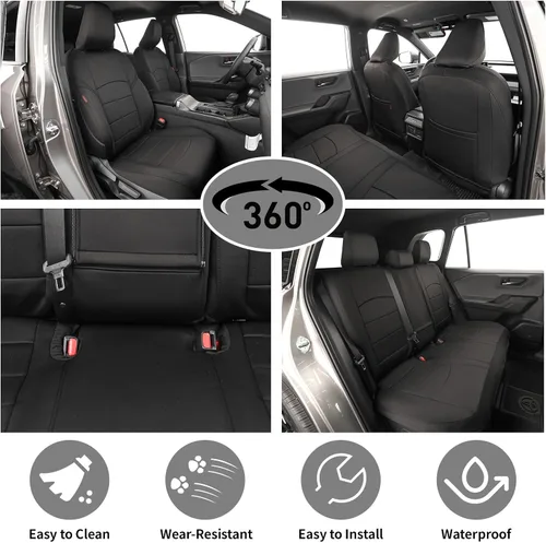 Vista 3 de EKR Juego completo de fundas de asiento de neopreno para coche Challenger