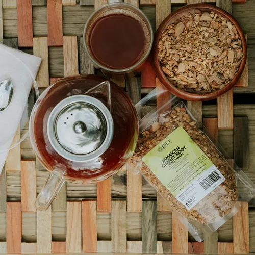 Vista 2 de Té Jamaicano de Raíz Chaney Cocolmeca Raíz Cadenada Smilax balbisiana Sarsaparilla Zarzaparilla