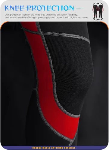 Vista 5 de Hevto Kids Wetsuit 3/2mm Neoprene Full Suit Front Zip for Boys Girls