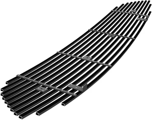Vista 2 de APS Compatible con Ford Fiesta 2011-2013 SE SEL Hatch Back & 13 Titanium Lower Bumper Acero Inoxidable Negro 8x6 Horizontal Billet Front Grill