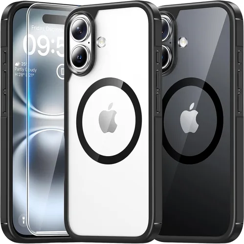 Vista 125 de TAURI Funda para iPhone 17, antiamarilleamiento con protector de pantalla, protección de grado militar, a prueba de golpes, delgada para iPhone 17