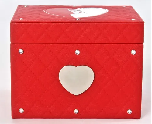 Vista 3 de Girly Girl Princess Ballerina - Belleza afroamericana - Caja de joyería musical rojoblanco