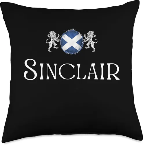 Vista 5 de Scotland Clan Gifts For The Sinclair Family Sinclair Clan Scottish Family Name Scotland Heráldica - Almohada de 16 x 16 pulgadas, multicolor