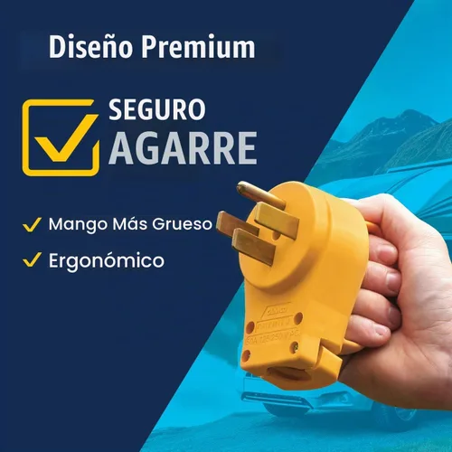 Vista 5 de Camco Power Grip - Enchufe de repuesto de 50 amperios - La cabeza se fija al cable de extensión existente de RV - Cuenta con enchufe RV de 50