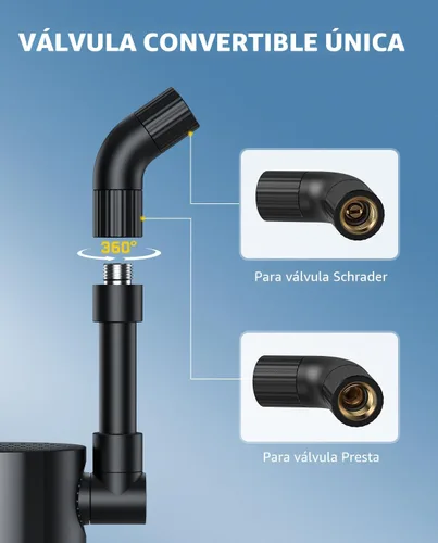 Vista 2 de Fanttik X9 Ace Mini Electric Bike Pump, 150PSI, 32s Inflate, Auto Stop