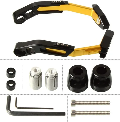 Vista 4 de Para Benelli TRK502 TRK 502 motocicleta CNC manillar embrague manillar protector de palanca de protección (color : negro)