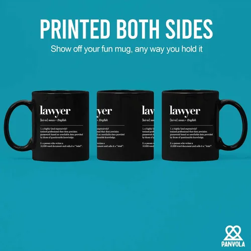Vista 3 de Taza con definición de abogado, regalos de abogado, estudiantes de derecho, regalos de graduación para nuevos abogados, vasos de cerámica, 11 onzas