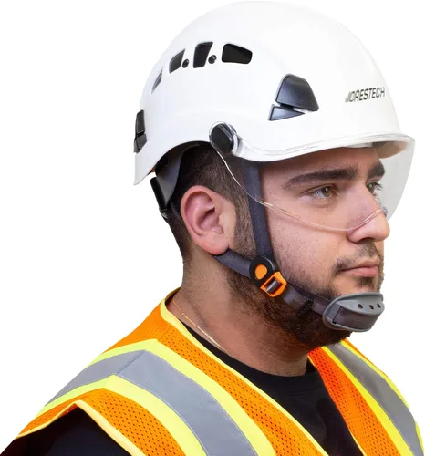 Vista 6 de JORESTECH Protector integral retráctil deslizante para protección ocular montada en casco PPE (transparente)