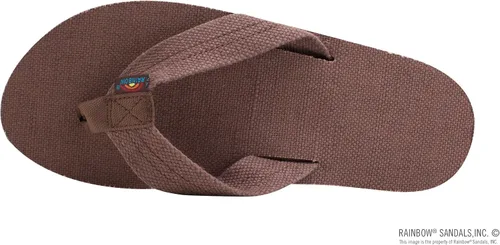 Vista 3 de Rainbow Sandalias de cáñamo para hombre de una sola capa, correa ancha con arco