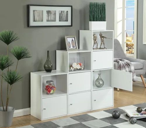 Vista 5 de Convenience Concepts 151186W X-Tra - Armario de almacenamiento de 1 puerta, color blanco