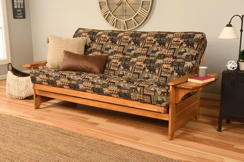 Vista 20 de Kodiak Furniture Futón Phoenix de tamaño completo con acabado de nuez de mantequilla, canadiense