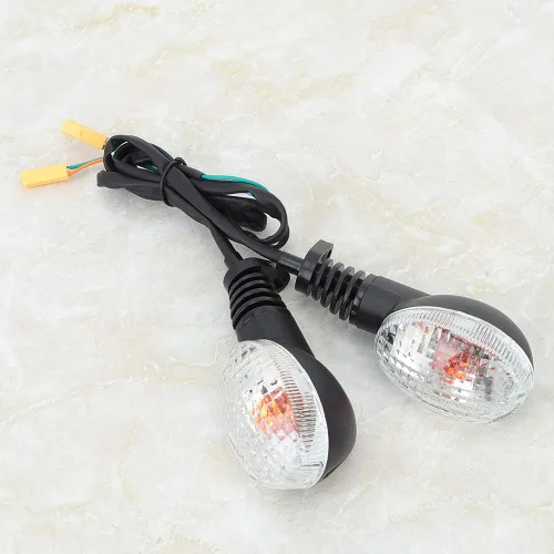 Vista 6 de Estink 2 luces intermitentes para motocicleta, intermitentes secuenciales LED ámbar que fluyen, ajuste universal para KLX250 EX250 2008-2012, Negro