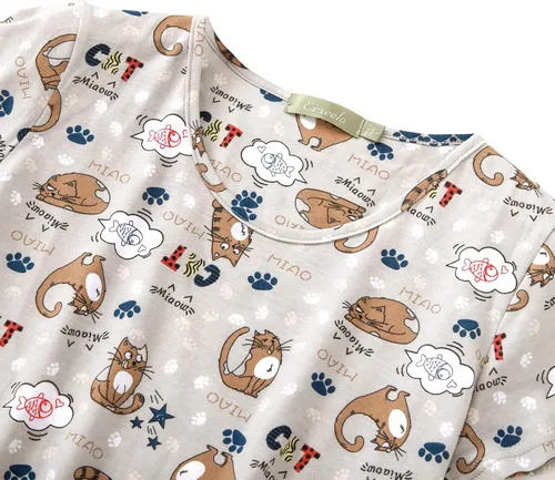 Vista 5 de Zando Vestidos de noche para mujeres adultas, camisones y camisones de algodón para mujer
