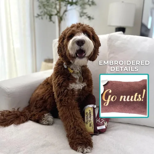 Vista 5 de Haute Diggity Dog Barkbells Pawtein Bar - Juguete de peluche para perros pequeños, medianos y grandes, juguetes interactivos divertidos