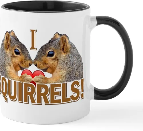Vista 69 de CafePress Taza navideña de ardilla de 11 oz (11.0 fl oz) taza de café de cerámica