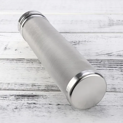 Vista 4 de SHOWERORO Cartucho de filtro de cerveza de acero inoxidable de 12 pulgadas colador de malla para elaboración de vino casero y herramienta