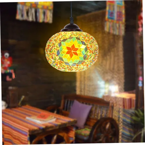 Vista 6 de DOITOOL Elegante pantalla decorativa para el hogar, pantalla de cristal de reemplazo para lámparas de mosaico, cubierta de lámpara de mesa de diseño