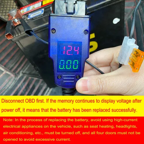 Vista 6 de OBD2 - Conector de protección de ahorro de memoria para coche, batería automotriz, ECU, protector de apagado y apagado del vehículo, herramienta